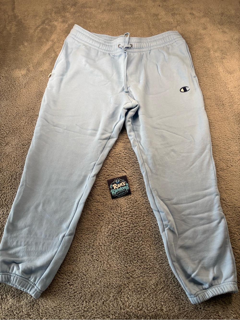 New without tags Champion men’s fleece jogger sweatpants in a light/powder blue